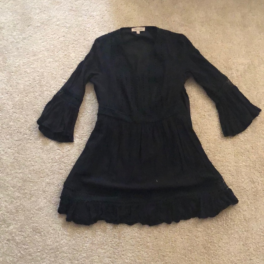 Size 8 black patterned dress